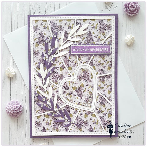 Inlovearts Hollow Heart and Rotating Background Board Cutting Dies