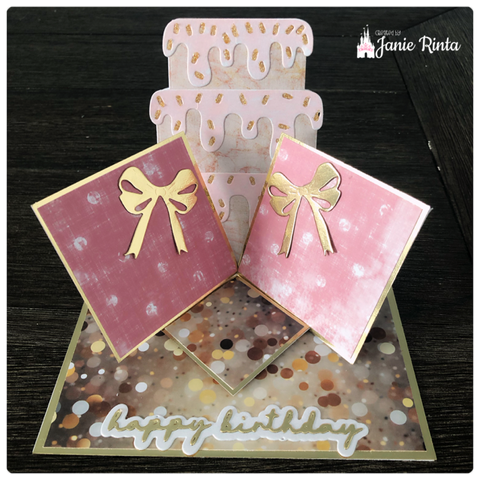 Inlovearts Three-tier Birthday Cake Cutting Dies