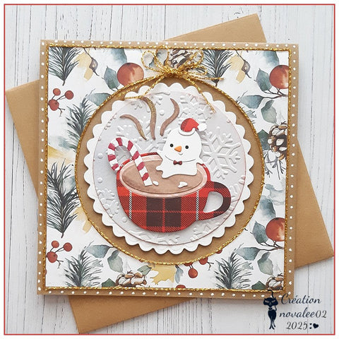 Inlovearts 24PCS 6" Snow Laden Bough Scrapbook & Cardstock Paper