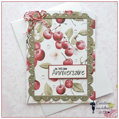 24PCS 6" Cherries the Cuffest Scrapbook & Cardstock Paper