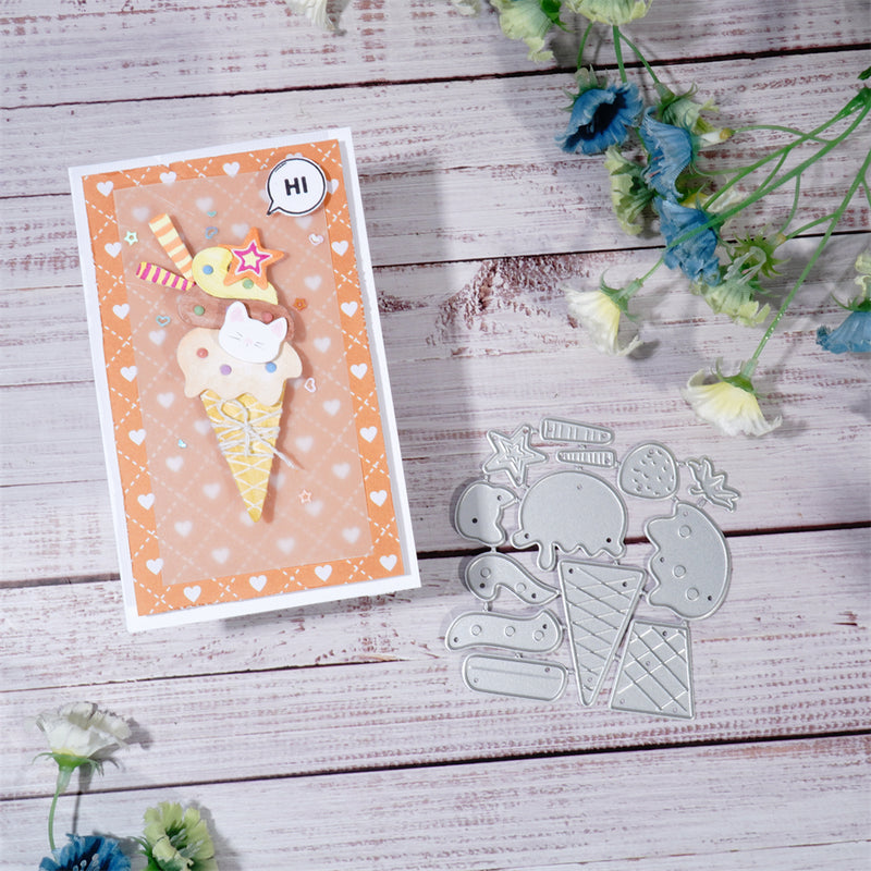 Inlovearts Yummy Ice-Cream Cutting Dies