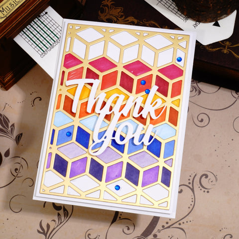 Inlovearts Diamond Lattice Background Board Metal Cutting Dies