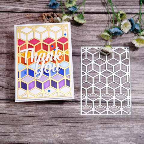 Inlovearts Diamond Lattice Background Board Metal Cutting Dies