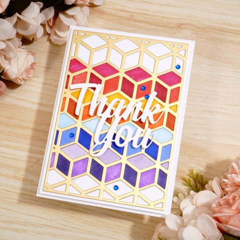 Inlovearts Diamond Lattice Background Board Metal Cutting Dies