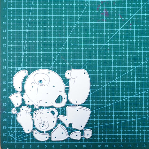 Inlovearts Two Bears Cutting Dies
