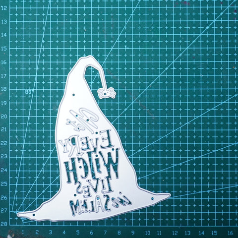 Inlovearts 'not EVERY WITCH LIVES in SALEM' Witch Hat Cutting Dies