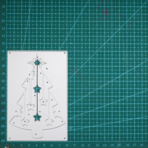 Inlovearts Christmas Tree Hanging Stars Cutting Dies