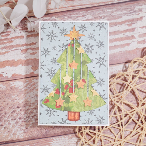 Inlovearts Christmas Tree Hanging Stars Cutting Dies
