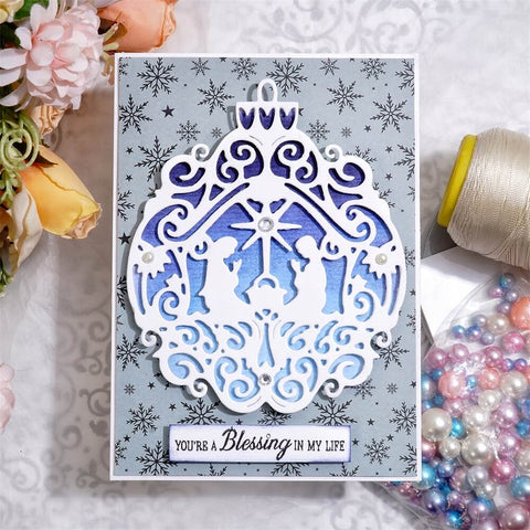 Inlovearts Christmas Lace Ball Decoration Cutting Dies