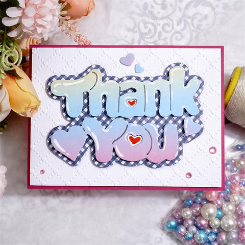 Inlovearts Thank You Bubble Word Cutting Dies