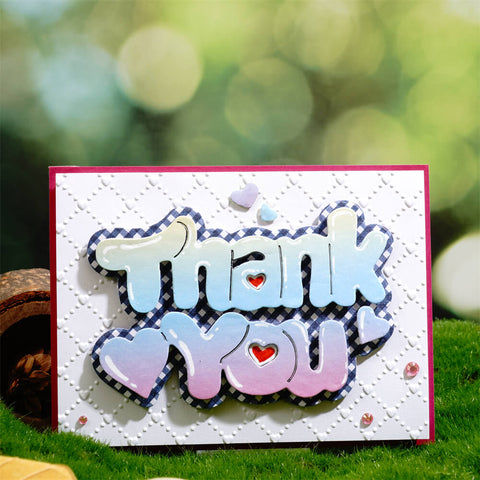 Inlovearts Thank You Bubble Word Cutting Dies