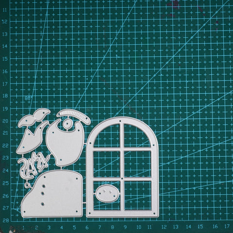 Inlovearts Santa Claus outside the Window Cutting Dies