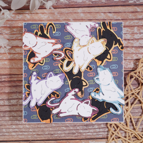 Inlovearts Jumping Cats Cutting Dies