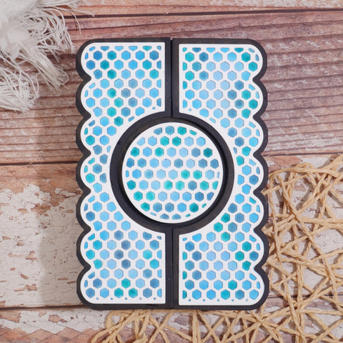 Inlovearts Honeycomb Foldable Card Cutting Dies
