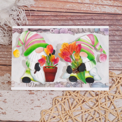 Inlovearts Gardening Gnomes Cutting Dies