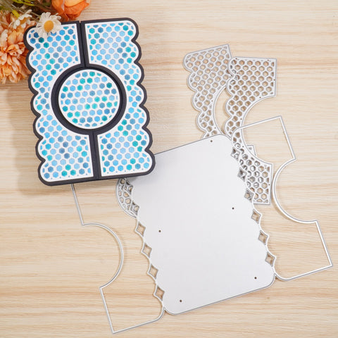 Inlovearts Honeycomb Foldable Card Cutting Dies