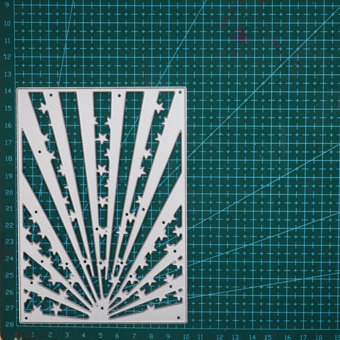 Inlovearts Lines and Stars Background Board Cutting Dies