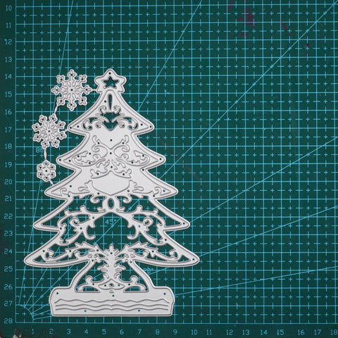 Inlovearts Snow Christmas Tree Cutting Dies
