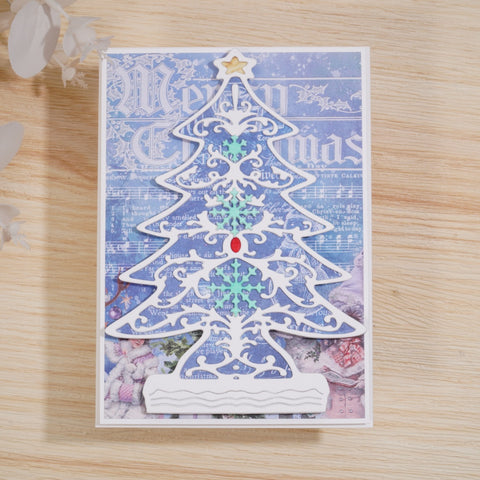 Inlovearts Snow Christmas Tree Cutting Dies