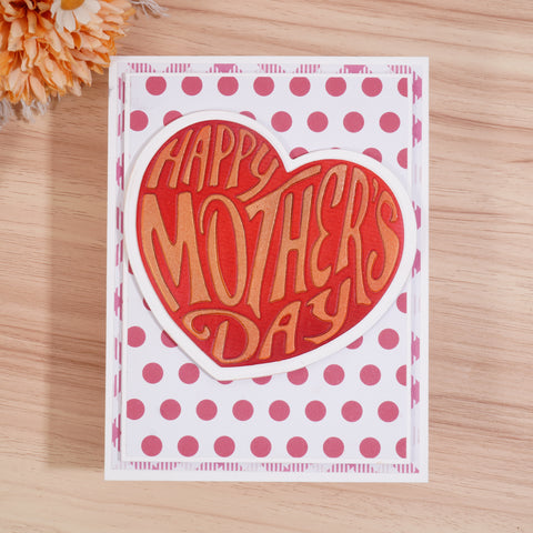 Inlovearts Happy Mother's Day Word Heart Cutting Dies