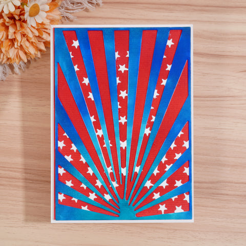 Inlovearts Lines and Stars Background Board Cutting Dies