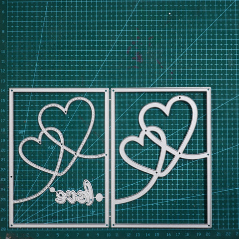 Inlovearts Hearts Background Board Cutting Dies