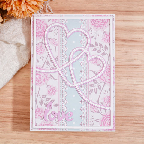 Inlovearts Hearts Background Board Cutting Dies
