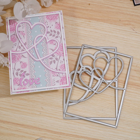 Inlovearts Hearts Background Board Cutting Dies