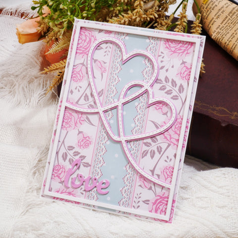 Inlovearts Hearts Background Board Cutting Dies