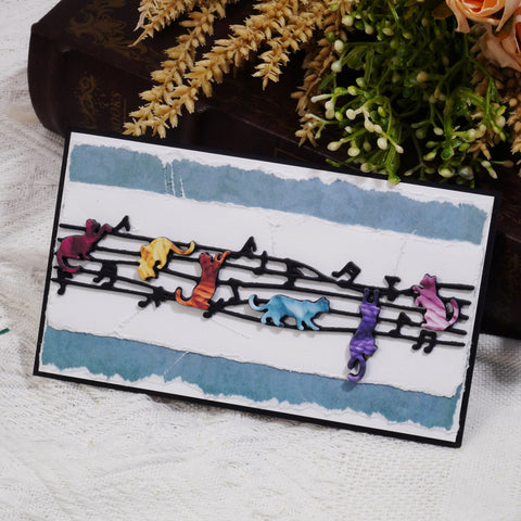 Inlovearts Cats and Staff Cutting Dies