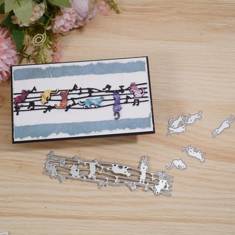 Inlovearts Cats and Staff Cutting Dies