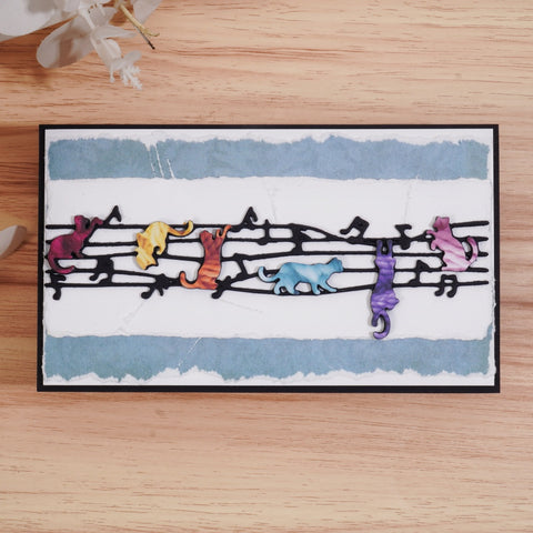 Inlovearts Cats and Staff Cutting Dies