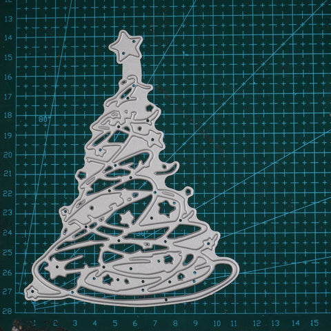Inlovearts Messy Christmas Tree Cutting Dies