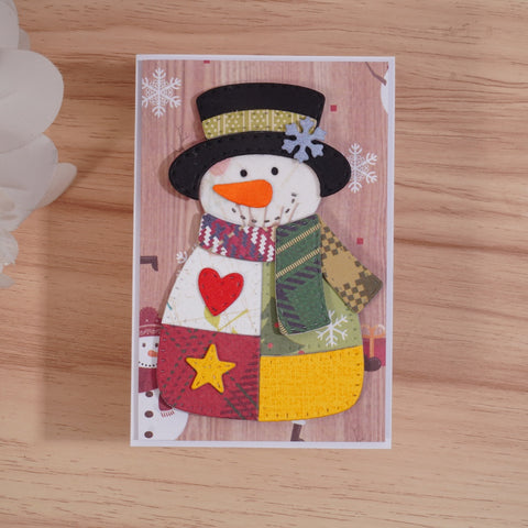 Inlovearts Snowman Wearing a Scarf Cutting Dies