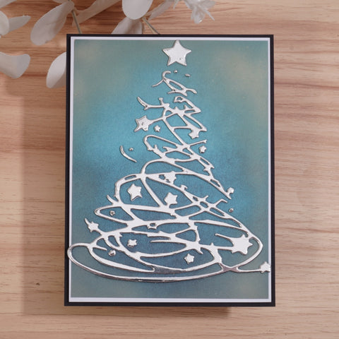 Inlovearts Messy Christmas Tree Cutting Dies