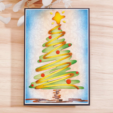 Inlovearts Line Christmas Tree Cutting Dies