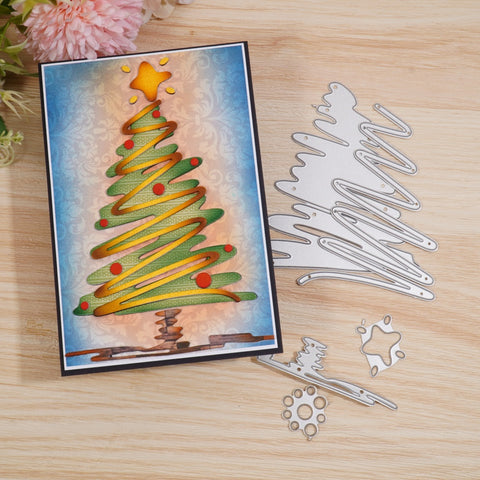 Inlovearts Line Christmas Tree Cutting Dies