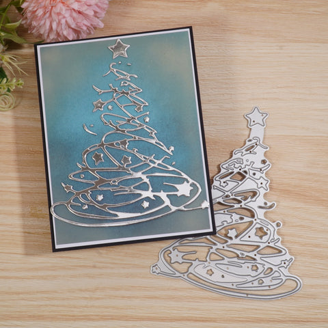 Inlovearts Messy Christmas Tree Cutting Dies