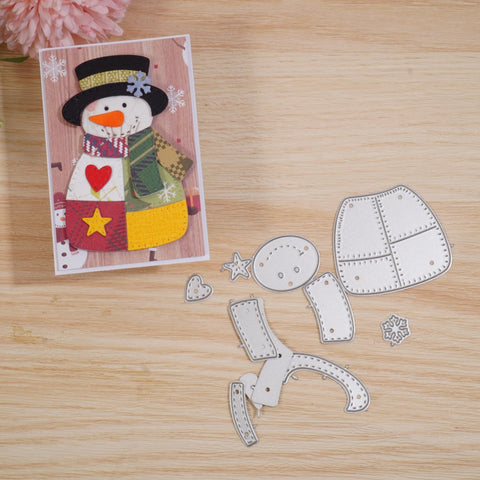 Inlovearts Snowman Wearing a Scarf Cutting Dies