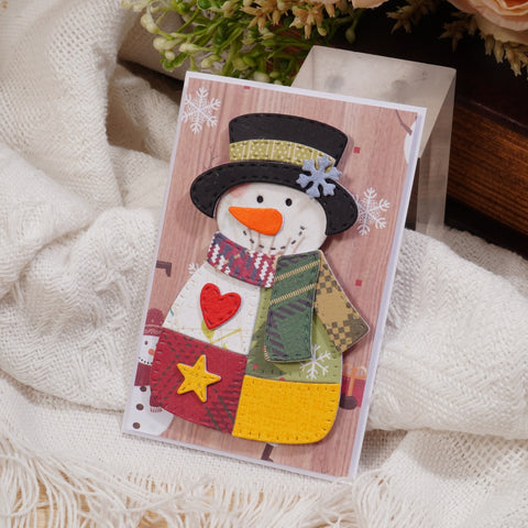 Inlovearts Snowman Wearing a Scarf Cutting Dies