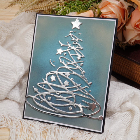 Inlovearts Messy Christmas Tree Cutting Dies