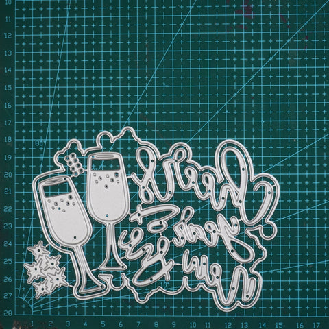 Inlovearts Cheers to the New Year Word Cutting Dies