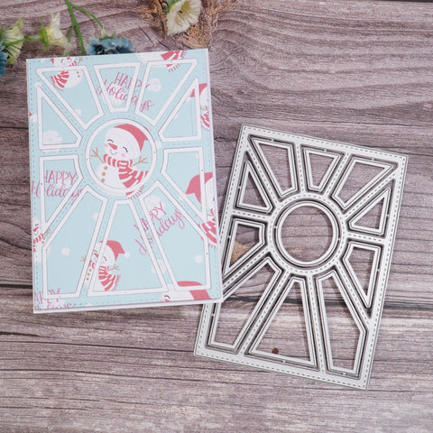 Inlovearts Sunburst Background Board Cutting Dies