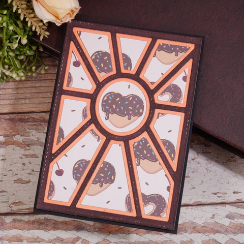 Inlovearts Sunburst Background Board Cutting Dies