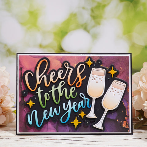Inlovearts Cheers to the New Year Word Cutting Dies