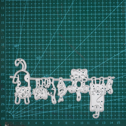 Inlovearts Hanging Cats Cutting Dies