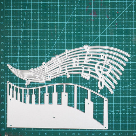 Inlovearts Piano Keys and Musical Staff Cutting Dies