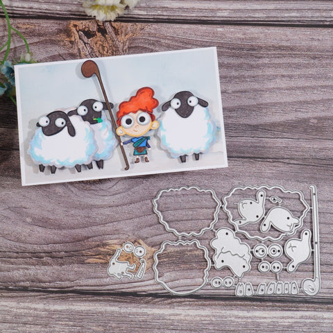 Inlovearts Herding Sheep Cutting Dies
