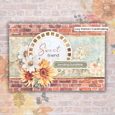 Inlovearts 24PCS  6" Brick Wall Texture DIY Scrapbook & Cardstock Paper