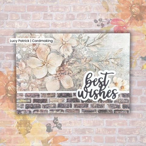 Inlovearts 24PCS  6" Brick Wall Texture DIY Scrapbook & Cardstock Paper